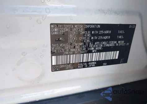 2023 Toyota Rav4 Hybrid Xle Premium from USA, damaged, VIN JTMB6RFV8PD084697